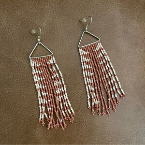 Ink & Alloy "Emilie" Arrow Fringe Earring
